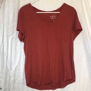 Loft Red Orange Pocket T